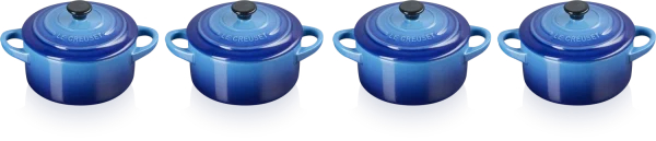 Le Creuset Mini-Cocotten In Azure, 4er-Set 3