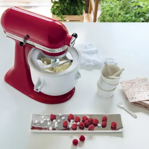 KitchenAid Küchenmaschine ARTISAN 175PS In Liebesapfelrot Mit Speiseeismaschine 11