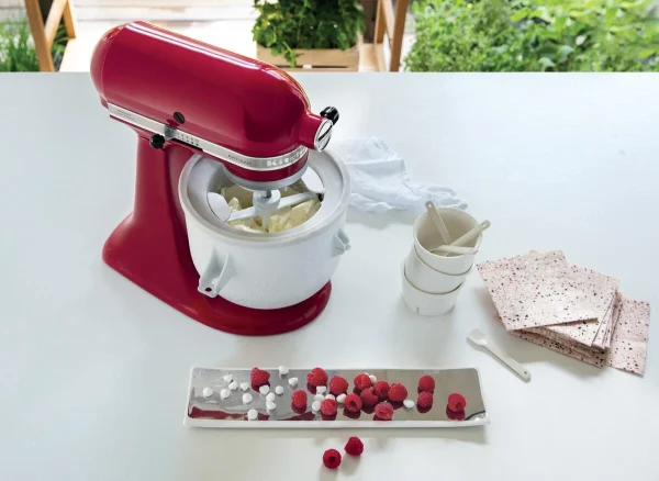 KitchenAid Küchenmaschine ARTISAN 175PS In Liebesapfelrot Mit Speiseeismaschine 3