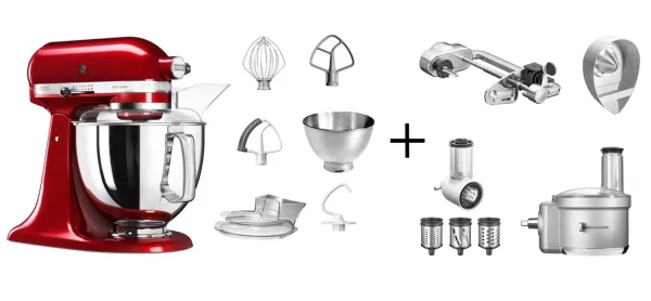 KitchenAid Küchenmaschine ARTISAN 175PS Liebesapfelrot Fitness-Set 1